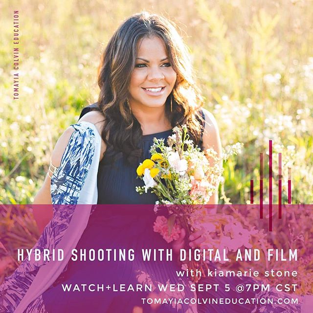 Tonight at 7pm CST tune in to learn more on shooting with digital and film! Class taught by @kiamariestone
